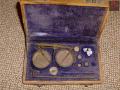 Vintage gold portable weighing scale miniature scale & troy